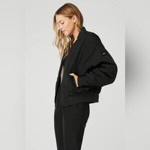 ALO Faux Fur Urbanite Bomber Oversized Jacket Women Size S Black SOLD OUT